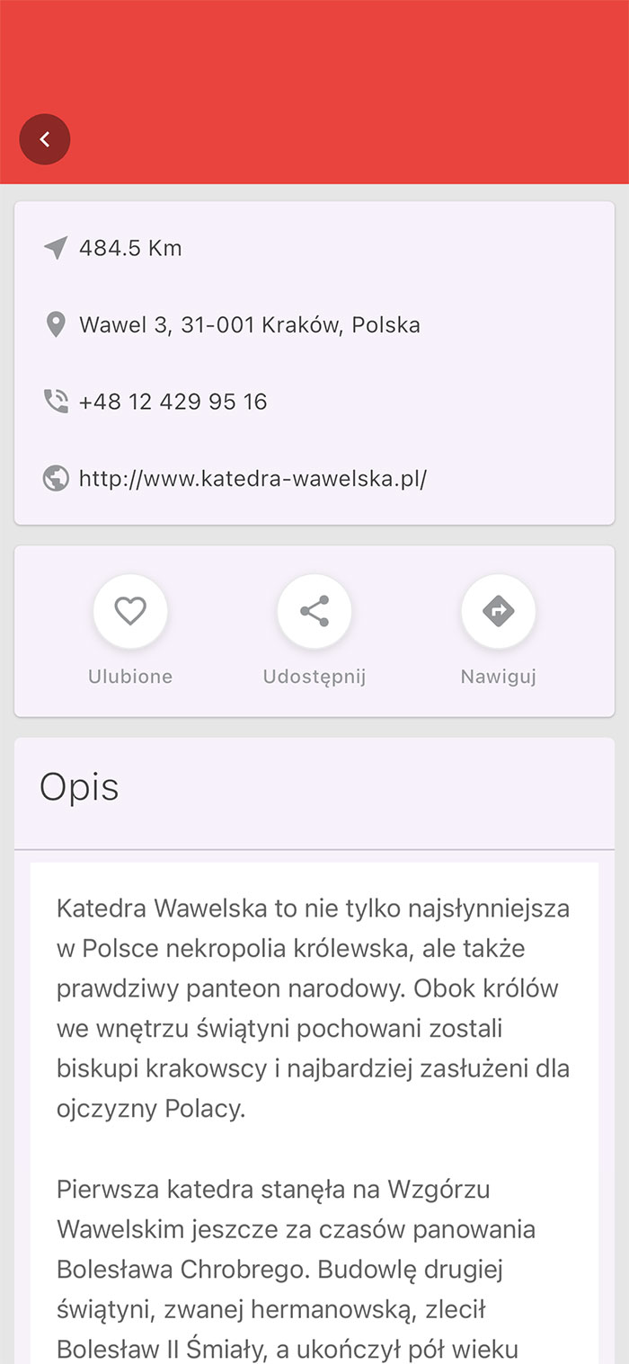 Szczegółowe opisy miejsc